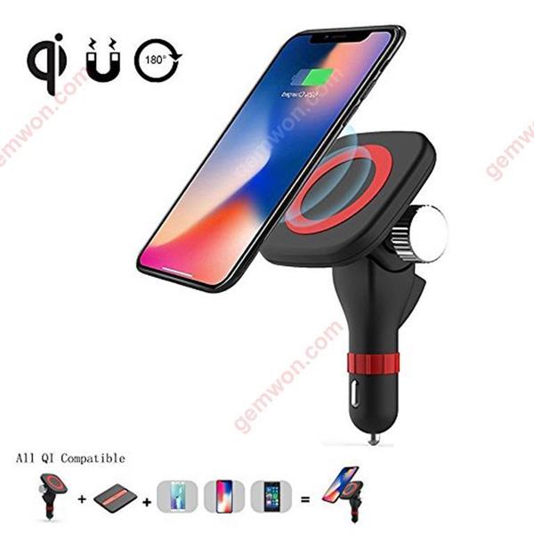 Car Magnetic Wireless Charge with 180° Adjustable Phone Mount Holder for Qi Android Smartphones,Samsung Note LG Nexus and More Car Appliances KT-C4