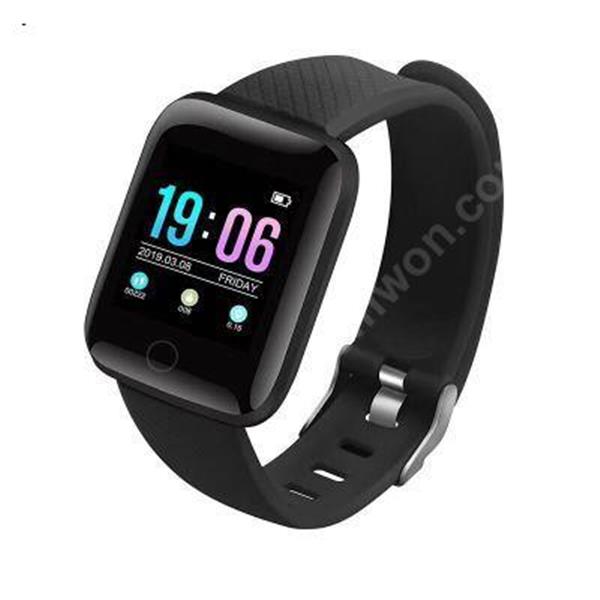 116 plus color screen intelligent Bracelet D13 heart rate and blood pressure monitor step movement Bracelet Black Other 116P