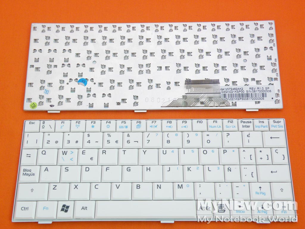 Asus Keyboard Spanish 04GN021KSP00 White White